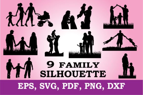 Family Silhouette SVG: Essential Graphics for T-Shirt Designs