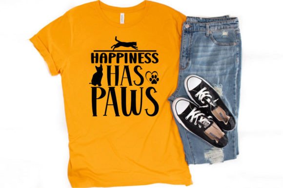 Happiness Has Paws: Graphics for T-Shirt Design