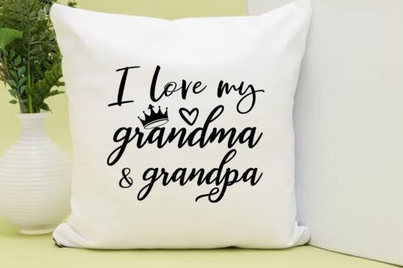 I LOVE MY GRANDMA and GRANDPA SVG for T-Shirt Graphics