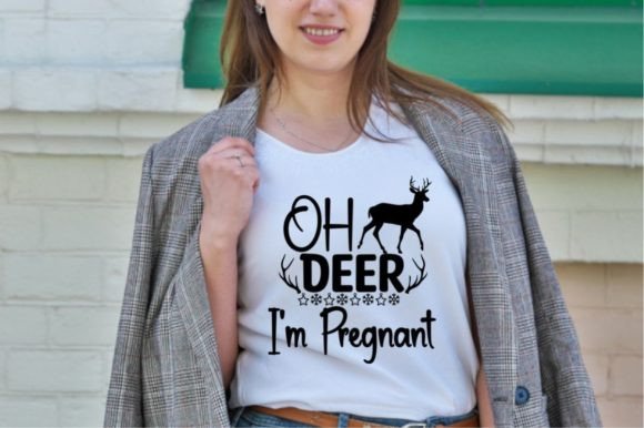 OH DEER I'M PREGNANT SVG Graphics & T-Shirt Designs